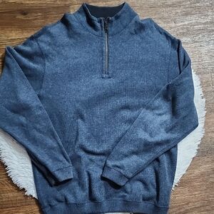 Daniel Cremieux Navy Zip-Up Sweater